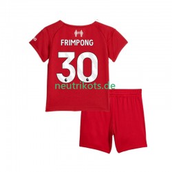 Fußballtrikot Liverpool Jeremie Frimpong 30 Kinder Heim 2025-2026 Kurzarm