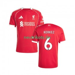 Fußballtrikot Liverpool Milos Kerkez 6 Herren Heim 2025-2026 Kurzarm