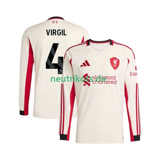 Fußballtrikot Liverpool Virgil van Dijk 4 Herren Auswärts 2025-2026 Langarm