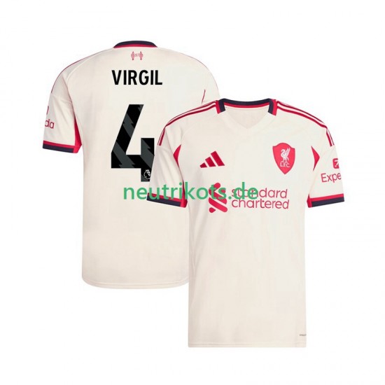 Fußballtrikot Liverpool Virgil van Dijk 4 Herren Auswärts 2025-2026 Kurzarm
