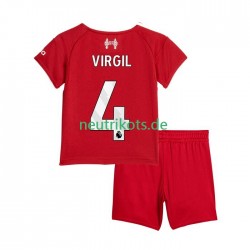 Fußballtrikot Liverpool Virgil van Dijk 4 Kinder Heim 2025-2026 Kurzarm