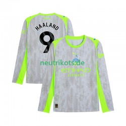 Fußballtrikot Manchester City Erling Haaland 9 Herren Ausweich 2025-2026 Langarm