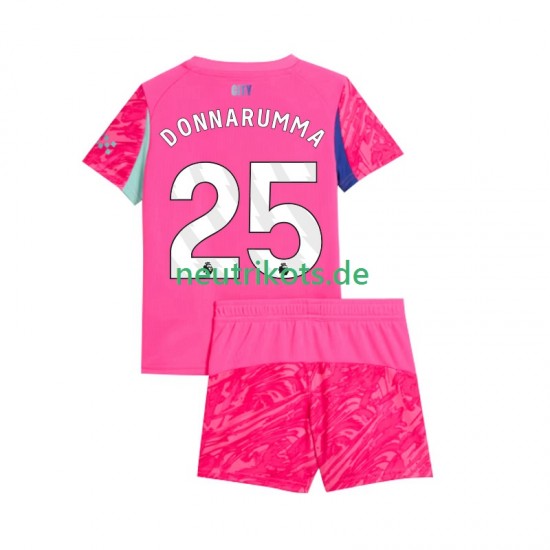 Fußballtrikot Manchester City Gianluigi Donnarumma 25 Torwart Kinder Auswärts 2025-2026 Kurzarm