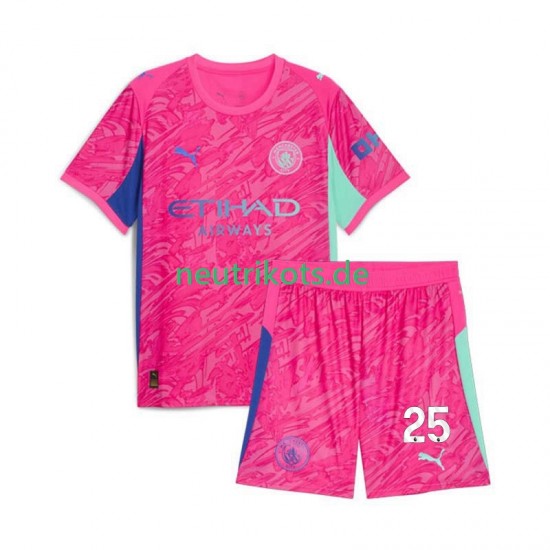 Fußballtrikot Manchester City Gianluigi Donnarumma 25 Torwart Kinder Auswärts 2025-2026 Kurzarm