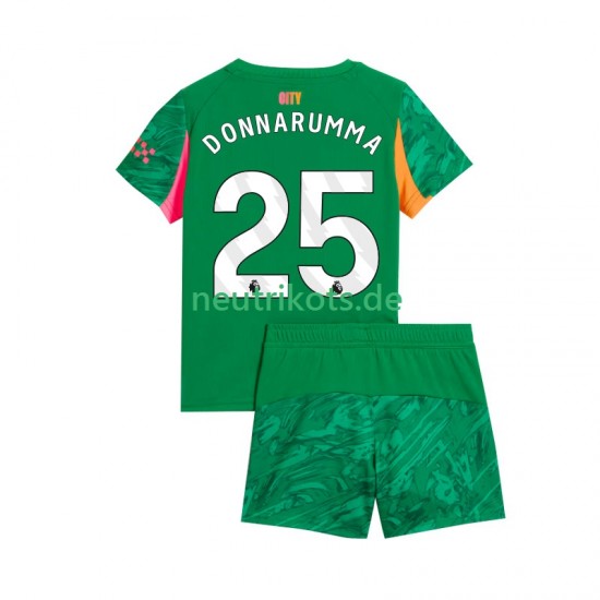 Fußballtrikot Manchester City Gianluigi Donnarumma 25 Torwart Kinder Heim 2025-2026 Kurzarm