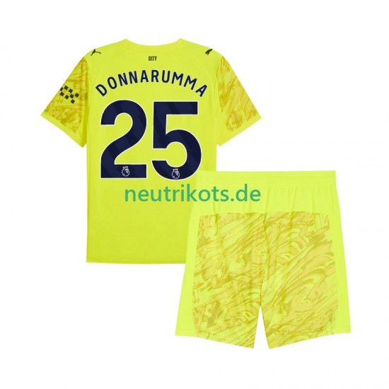Fußballtrikot Manchester City Gianluigi Donnarumma 25 Torwart Kinder Ausweich 2025-2026 Kurzarm