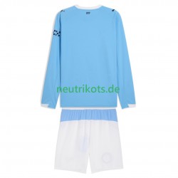 Fußballtrikot Manchester City Kinder Heim 2025-2026 Langarm