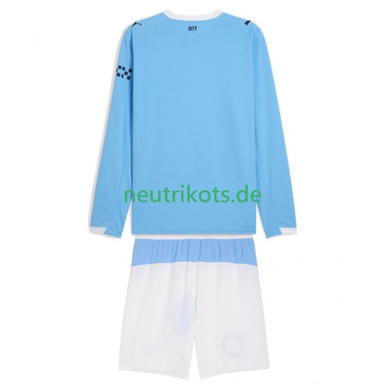 Fußballtrikot Manchester City Kinder Heim 2025-2026 Langarm