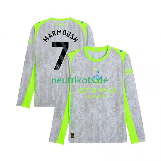 Fußballtrikot Manchester City Omar Marmoush 7 Herren Ausweich 2025-2026 Langarm