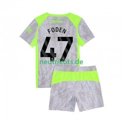 Fußballtrikot Manchester City Phil Foden 47 Kinder Ausweich 2025-2026 Kurzarm