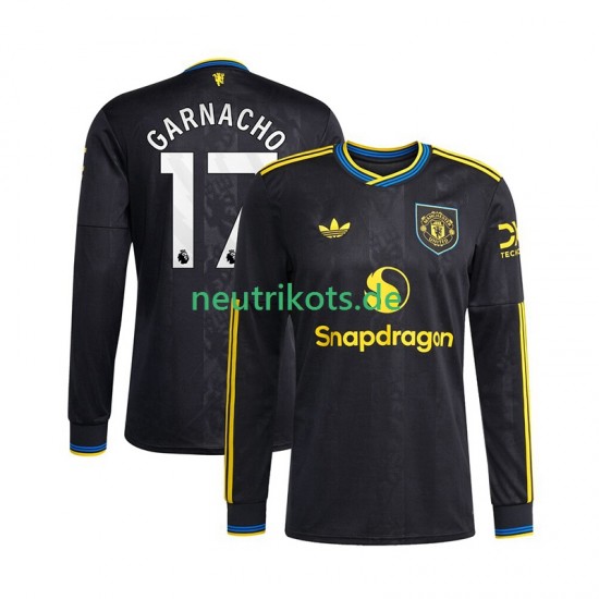 Fußballtrikot Manchester United Alejandro Garnacho 17 Herren Ausweich 2025-2026 Langarm