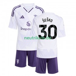 Fußballtrikot Manchester United Benjamin Sesko 30 Kinder Auswärts 2025-2026 Kurzarm
