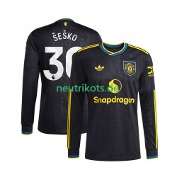 Fußballtrikot Manchester United Benjamin Sesko 30 Herren Ausweich 2025-2026 Langarm