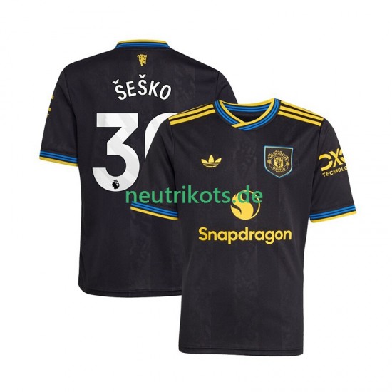Fußballtrikot Manchester United Benjamin Sesko 30 Herren Ausweich 2025-2026 Kurzarm