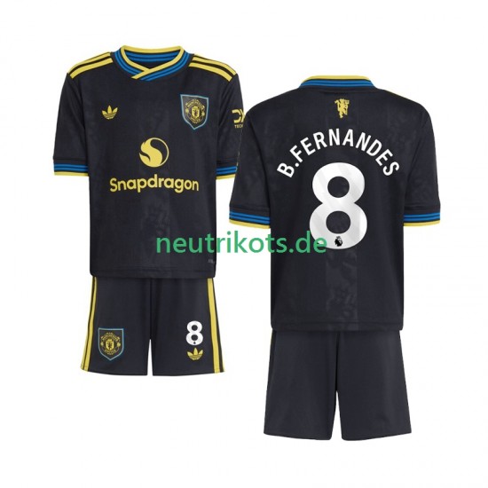 Fußballtrikot Manchester United Bruno Fernandes 8 Kinder Ausweich 2025-2026 Kurzarm