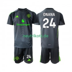 Fußballtrikot Manchester United Andre Onana 24 Torwart Kinder Auswärts 2025-2026 Kurzarm