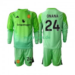 Fußballtrikot Manchester United Andre Onana 24 Torwart Kinder Viertes 2025-2026 Langarm