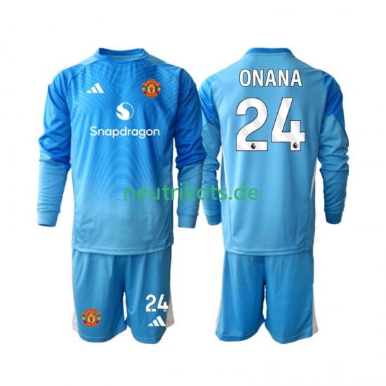 Fußballtrikot Manchester United Andre Onana 24 Torwart Kinder Heim 2025-2026 Langarm