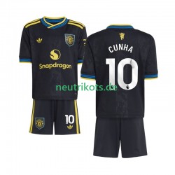 Fußballtrikot Manchester United Matheus Cunha 10 Kinder Ausweich 2025-2026 Kurzarm