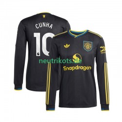 Fußballtrikot Manchester United Matheus Cunha 10 Herren Ausweich 2025-2026 Langarm