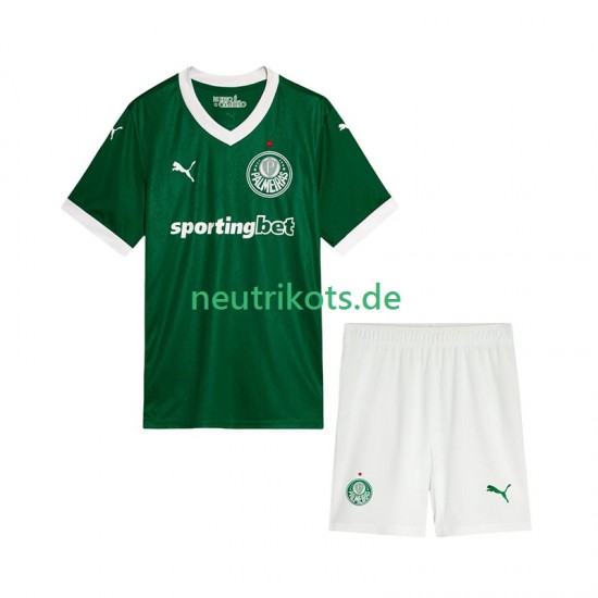 Fußballtrikot Palmeiras Kinder Heim 2025-2026 Kurzarm