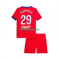 Fußballtrikot Paris Saint-Germain Bradley Barcola 29 Kinder Ausweich 2025-2026 Kurzarm