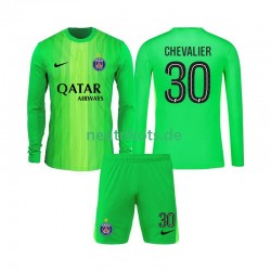 Fußballtrikot Paris Saint-Germain Lucas Chevalier 30 Torwart Kinder Auswärts 2025-2026 Langarm