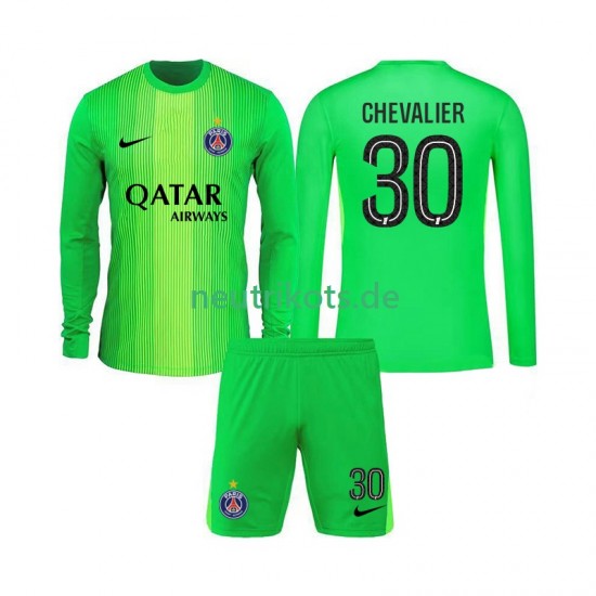 Fußballtrikot Paris Saint-Germain Lucas Chevalier 30 Torwart Kinder Auswärts 2025-2026 Langarm