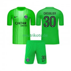 Fußballtrikot Paris Saint-Germain Lucas Chevalier 30 Torwart Kinder Auswärts 2025-2026 Kurzarm
