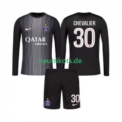 Fußballtrikot Paris Saint-Germain Lucas Chevalier 30 Torwart Kinder Heim 2025-2026 Langarm