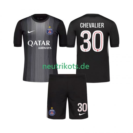 Fußballtrikot Paris Saint-Germain Lucas Chevalier 30 Torwart Kinder Heim 2025-2026 Kurzarm