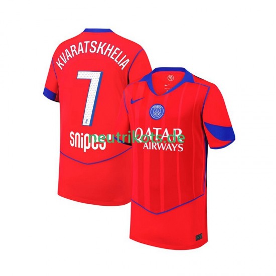 Fußballtrikot Paris Saint-Germain Khvicha Kvaratskhelia 7 Herren Ausweich 2025-2026 Kurzarm