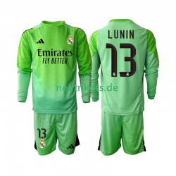 Fußballtrikot Real Madrid Andriy Lunin 13 Torwart Kinder Auswärts 2025-2026 Langarm