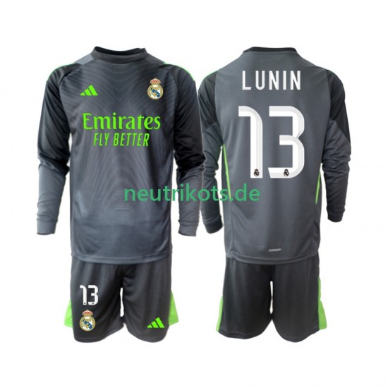 Fußballtrikot Real Madrid Andriy Lunin 13 Torwart Kinder Ausweich 2025-2026 Langarm