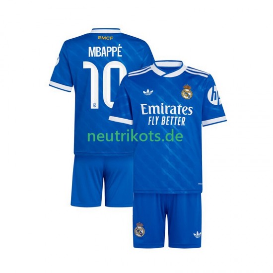 Fußballtrikot Real Madrid Mbappé Kylian 10 Kinder Ausweich 2025-2026 Kurzarm