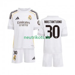 Fußballtrikot Real Madrid Mastantuono 30 Kinder Heim 2025-2026 Kurzarm