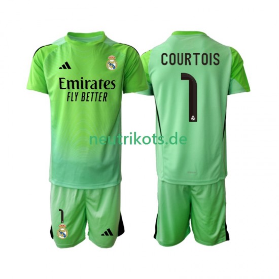 Fußballtrikot Real Madrid Thibaut Courtois 1 Kinder Auswärts 2025-2026 Kurzarm