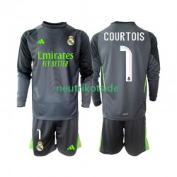 Fußballtrikot Real Madrid Thibaut Courtois 1 Kinder Ausweich 2025-2026 Langarm