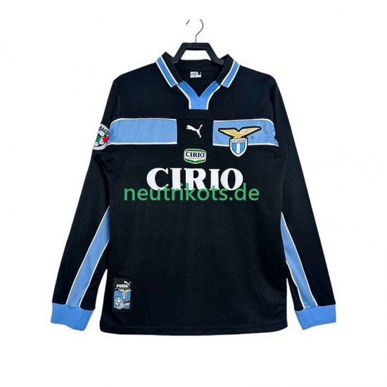 Fußballtrikot Lazio Rom 1998 Retro Herren Auswärts 1999 Langarm