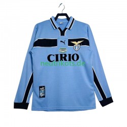 Fußballtrikot Lazio Rom 1998 Retro Herren Heim 1999 Langarm