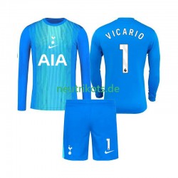 Fußballtrikot Tottenham Hotspur Guglielmo Vicario 1 Torwart Kinder Auswärts 2025-2026 Langarm