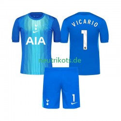 Fußballtrikot Tottenham Hotspur Guglielmo Vicario 1 Torwart Kinder Auswärts 2025-2026 Kurzarm