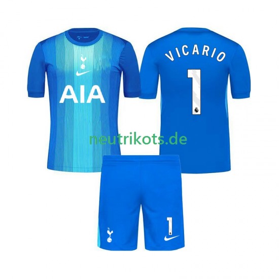 Fußballtrikot Tottenham Hotspur Guglielmo Vicario 1 Torwart Kinder Auswärts 2025-2026 Kurzarm