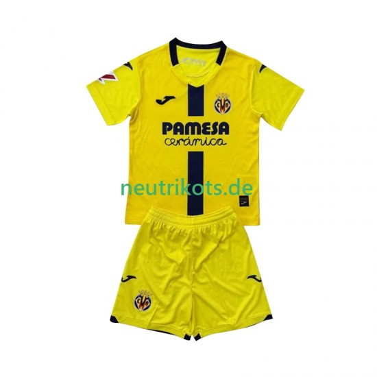 Fußballtrikot Villarreal CF Kinder Heim 2025-2026 Kurzarm