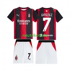 Fußballtrikot AC Mailand Gimenez 7 Kinder Heim 2026-2027 Kurzarm
