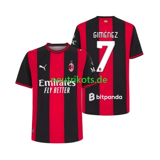 Fußballtrikot AC Mailand Gimenez 7 Herren Heim 2026-2027 Kurzarm
