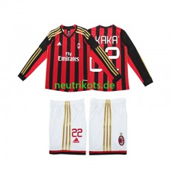 Fußballtrikot AC Mailand Kaka 22 2013 2014 Retro Kinder Heim Langarm