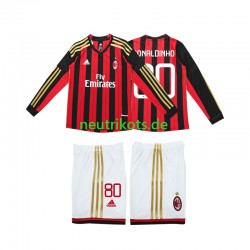 Fußballtrikot AC Mailand RONALDINHO 80 2013 2014 Retro Kinder Heim Langarm