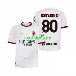 Fußballtrikot AC Mailand Ronaldinho 80 Herren Auswärts 2026-2027 Kurzarm Fußballtrikot AC Mailand Ronaldinho 80 Herren Auswärts 2026-2027 Kurzarm