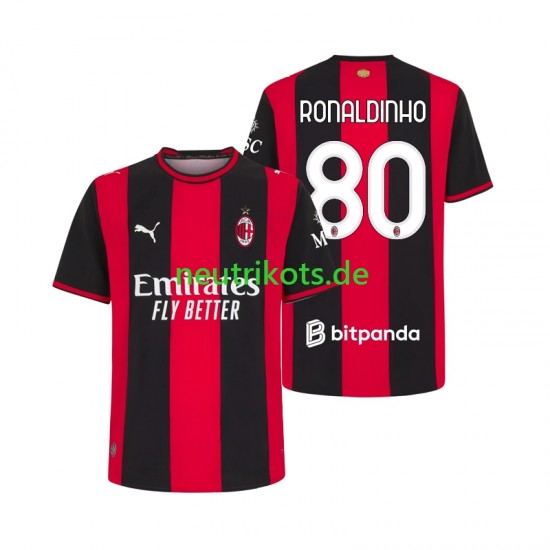 Fußballtrikot AC Mailand Ronaldinho 80 Herren Heim 2026-2027 Kurzarm